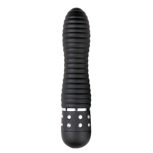 EasyToys Mini-Vibrator geriffelt in Schwarz