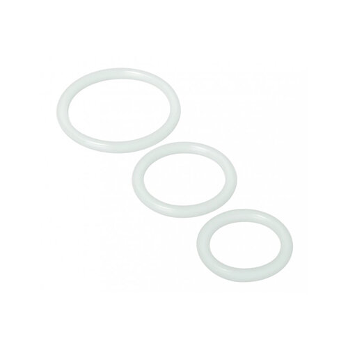 Trinity Silicone Cock Rings, Clear