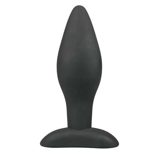 Plug anal noir en silicone - Large