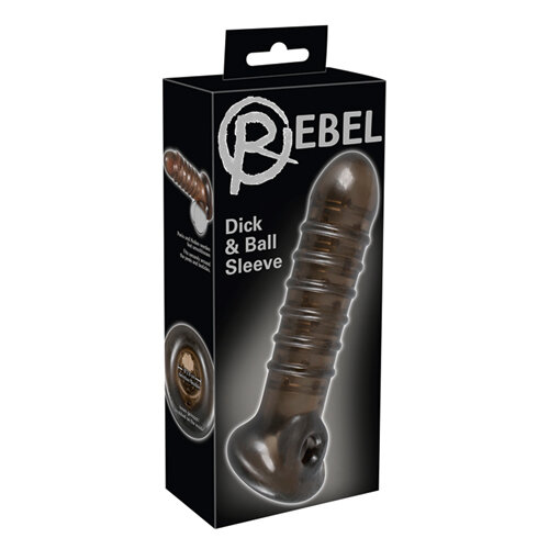 Penis Sleeve Met Ribbels - Zwart