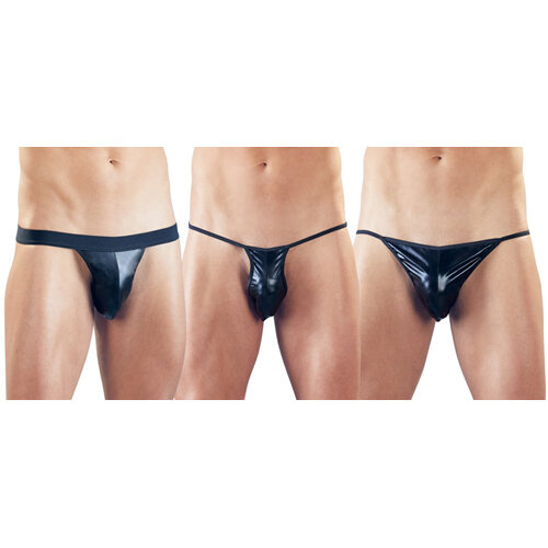 3-Piece Wetlook Thong Set