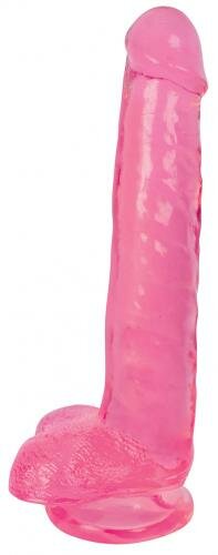 Dildo With Balls 20 CM - Cherry Ice