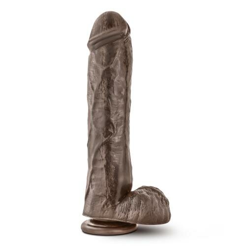 Dr. Skin – Mr. Savage Dildo mit Saugnapf 29,2 cm – Schokolade