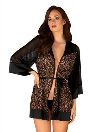 Allunes Sexy Kimono Luipaardprint - Curvy