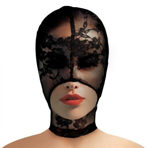 Lace Seduction Bondage Masker - Zwart