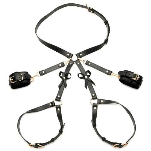 Bondage Harness mit Schleifen XL/2XL - Schwarz