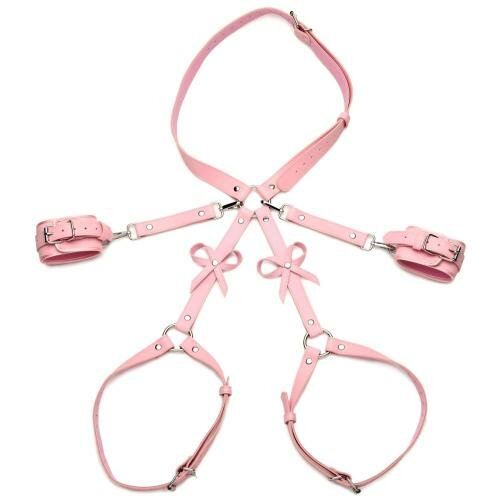 Harnais de bondage avec nœuds M/L - Rose