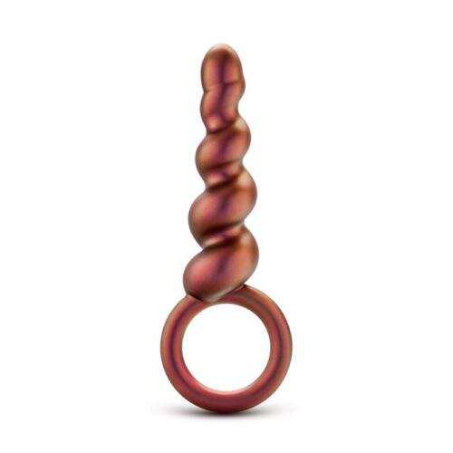 Anal Adventures Matrix - Spiral Loop Anal Plug - Copper