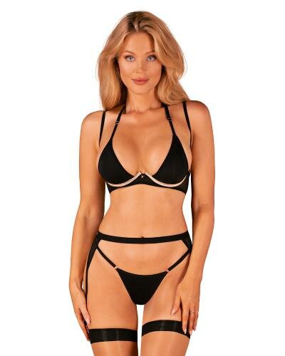 Beautiful Set with Garther Belt - Black