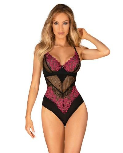 Obsessive - Rosenty Teddy - Schwarz/Lila