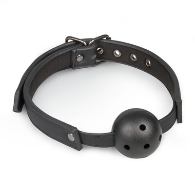 Ball gag met PVC bal - zwart