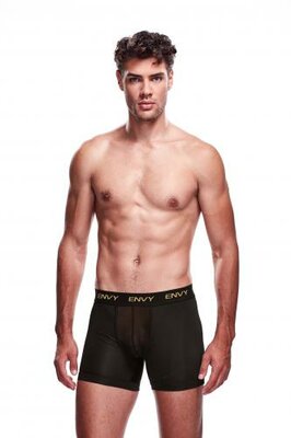 Envy Transparante Mesh Herenshort - Zwart