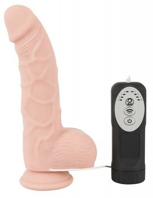 Pulsierender und vibrierender Dildo - 20 cm