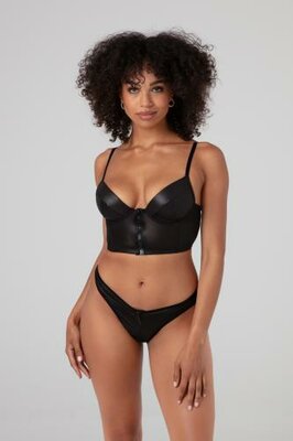 Zipper Bustier & Thong Xenna