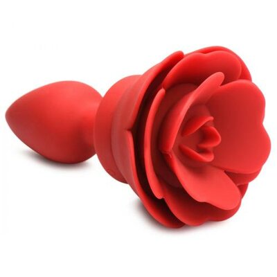 Vibrierender Rose Analplug mit Fernbedienung - Medium