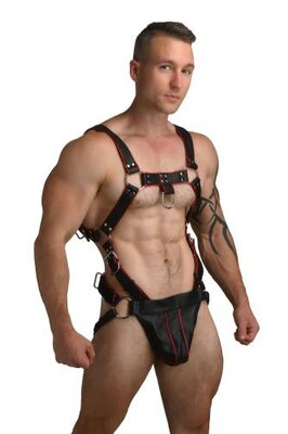 Heathen Harness L/XL - Black, Red