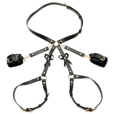 Harnais de bondage avec nœuds M/L - Noir