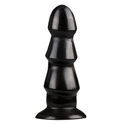 Black Anal Dildo With Ridges