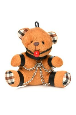 Gagged Teddy Bear Keychain