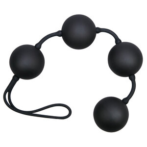 String d'amour noir avec 4 boules