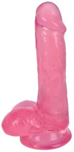 Dildo With Balls 15 CM - Cherry Ice