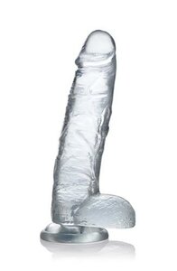 Jock C-Thru Transparent Dildo - 23 cm