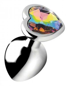 Rainbow Heart Butt Plug - Medium