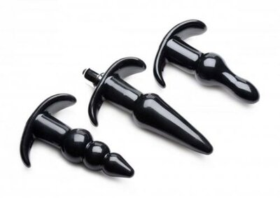 Thrill Trio Plug anal - Lot de 3 - Noir