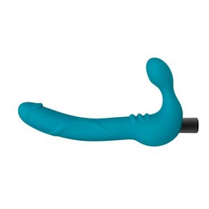 Temptasia - Luna Vibrating Strapless Strap-on - Teal