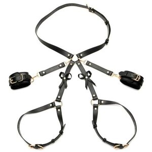 Harnais de bondage avec nœuds XL/2XL - Noir