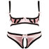 Ensemble soutien-gorge rose à demi ouvert_