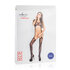 Rode bodystocking met lange jarretels_