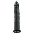 Realistischer schwarzer Dildo - 28,5 cm_