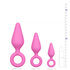 Pink Buttplugs With Pull Ring - Set_