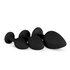 Silicone Buttplug Set with Diamond - Black_