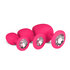 Analplug aus Silikon mit Diamant - pink_