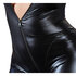 Plus Size Wetlook Catsuit Met Lange Rits_