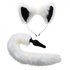 White Fox Set mit Schwanz und Ohren_