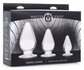 Triple Cones Anal Plug Set Of 3 - Clear_