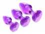 Shimmering Gem Anal Plug Set - Purple_