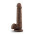 Dr. Skin – Realistischer Dildo mit Saugnapf 20 cm – Schokoladenbraun_