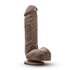 Dr. Skin – Mr. D Dildo mit Saugnapf 21,6 cm – Schokolade_