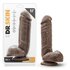 Dr. Skin – Mr. D Dildo mit Saugnapf 21,6 cm – Schokolade_