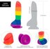 Addiction - Justin Rainbow Silicone Dildo - 19 cm_