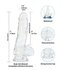 Crystal Addiction - Transparenter Dildo - 18 cm_