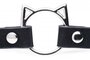 Kinky Kitty - Collier ras-de-cou avec anneau fin - Noir_