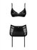 Blanita 3-piece Lace Suspender set - Black_