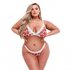 Baci - White Floral &amp; Lace 2-pcs Bra Set - Curvy_