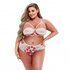 Baci - White Floral & Lace High Waist BH-set - Curvy_