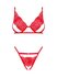 Mellania Bra Set With Sexy Thong - Red_